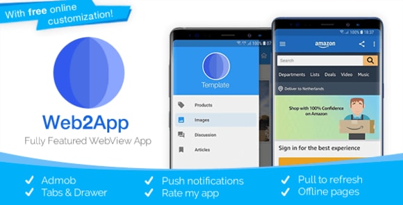 Web2App Quickest Feature-Rich Android Webview Source Free Download