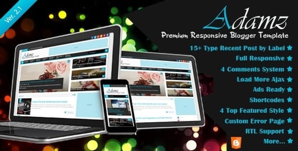 Adamz Responsive Blogger Template