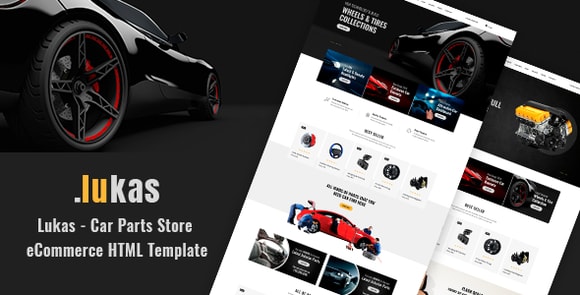 Lukas Car Parts Store eCommerce HTML Template Download