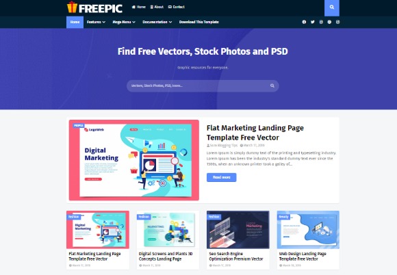Freepic Blogger Template