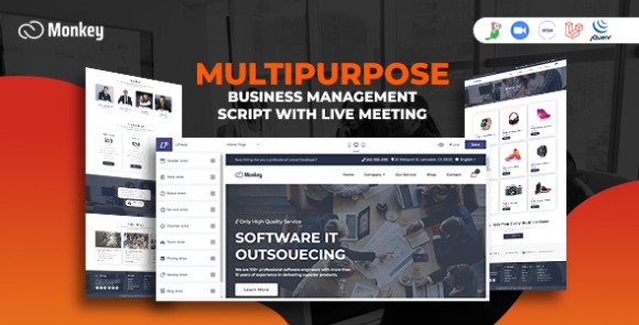 Monkey Laravel Multipurpose Website CMS and Business Agency Management