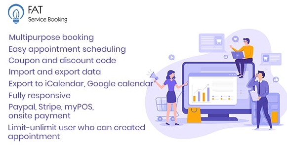 Fat Services Booking Automated Booking and Online Scheduling WordPress Plugin