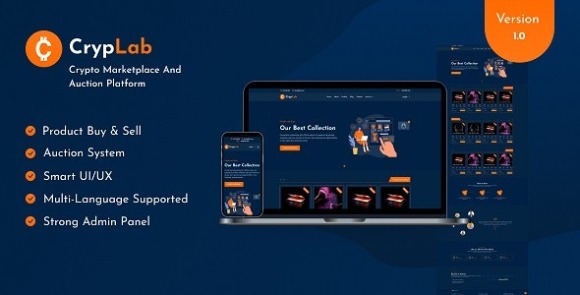 CrypLab Crypto Marketplace And Auction Platform Script