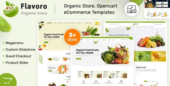 Flavero Organic Food OpenCart Store Theme Download
