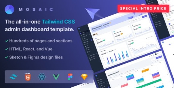 Mosaic Tailwind CSS Admin Dashboard Template Download