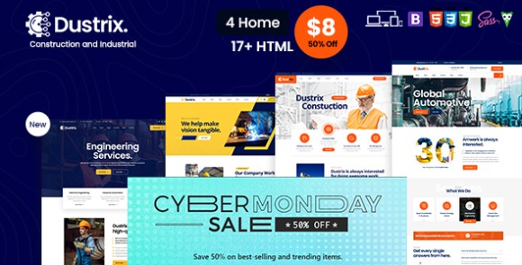 Dustrix Construction and Industry HTML Template Download