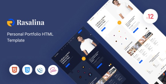 Rasalina Personal Portfolio HTML5 Template Download