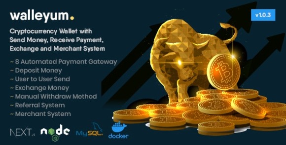 Walleyum Cryptocurrency Wallet System with Exchange Script
