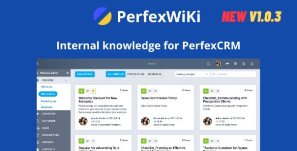 PerfexWiki Internal knowledge for Perfex CRM Addon