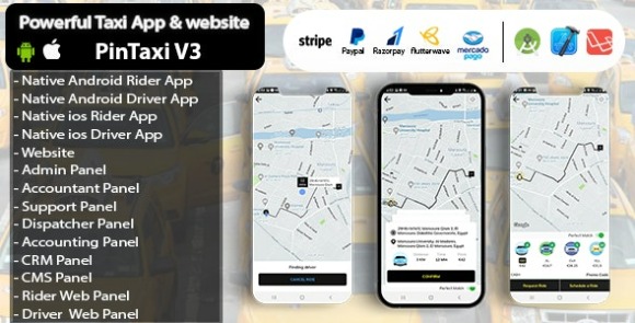 Pin Taxi Complete Solution Taxi App Source Code
