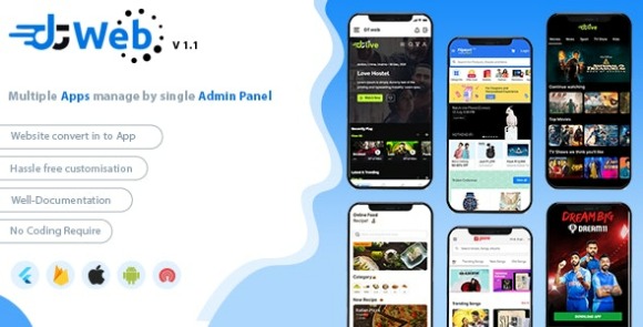 DTWeb Convert Website to a Flutter App with Laravel Admin Panel