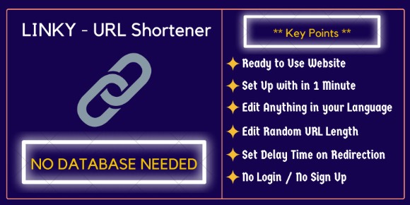 Linky URL Shortener Script without Database