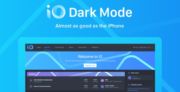 XenForo iO Dark Mode Theme