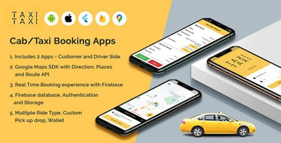 Taxi Taxi Flutter Cab Taxi Booking Apps Source