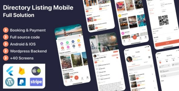 Listar FluxPro Flutter Mobile Directory Listing Booking WordPress App Source