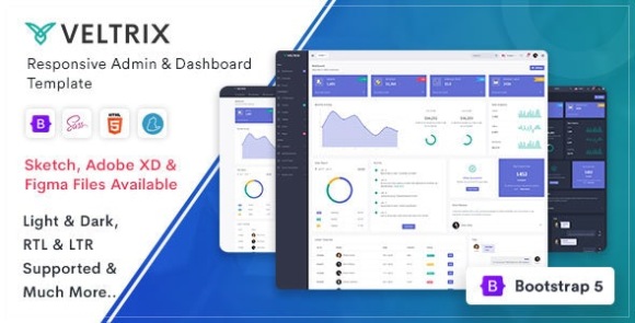 Veltrix Admin Dashboard Template Download