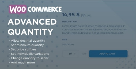WooCommerce Advanced Quantity WordPress Plugin