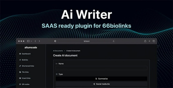 AI Writing Assistant Image Generator Speech to Text 66biolinks Plugin