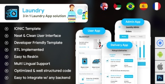 QuickWash 6 App Template Laundry Booking App Source