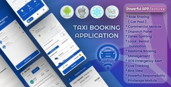 Cab2u Taxi Solution Android iOS Admin and Dispatch Panel Source