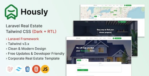 Hously Laravel Real Estate Multilingual System Script