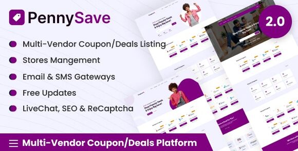 PennySave Multi-Vendor Coupon Deals Platform Script
