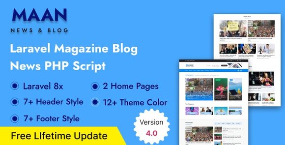 Maan News Laravel Magazine Blog News PHP Script