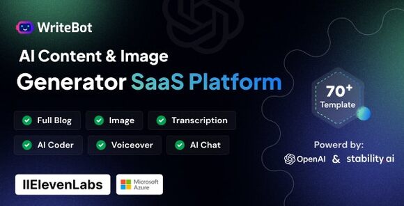 WriteBot AI Content Generator SaaS Platform