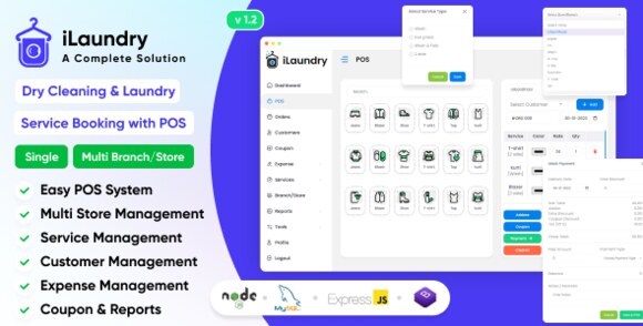 iLaundry Dry Cleaning and Laundry Service Booking with POS Script