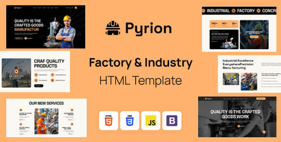 Pyrion Factory and Industry HTML Template