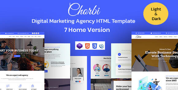 Chorbi Digital Marketing Agency HTML5 Template Download