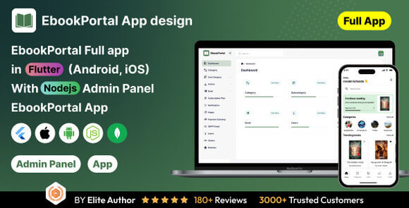 EbookPortal Ebook Full App in Flutter with NodeJs Backend
