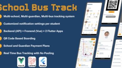 SchoolBusTrack Multi School System for School Bus Tracking-Two Flutter Apps Source