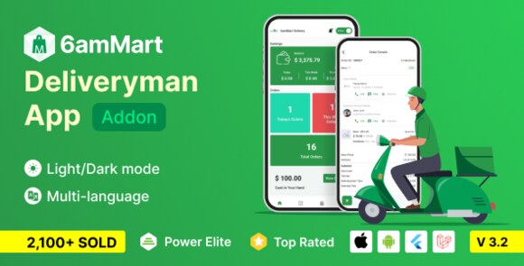 6amMart Delivery Man App Source Code