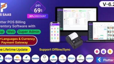 POS SAAS Flutter POS Billing Inventory Software with HRM App Web Admin