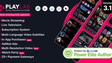 PlayLab Cross Platform on Demand Movie Streaming Mobile Application Nulled