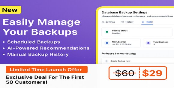 Backup Module for Tabletrack Addon