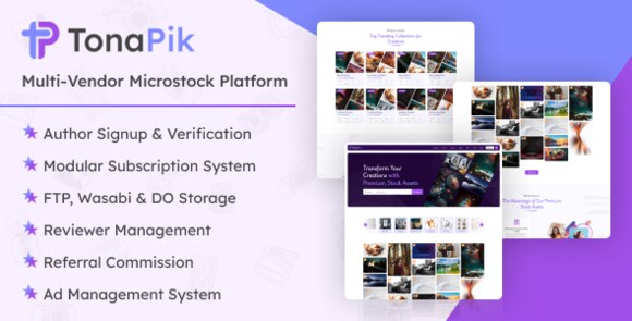 TonaPik Multi Vendor Microstock Platform Script