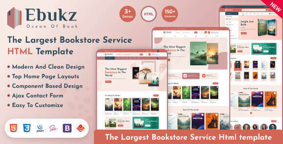 Ebukz eBooks and Reading Shop HTML Template