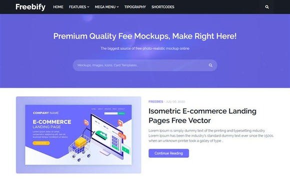 Freebify Responsive Blogger Template