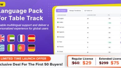 Language Pack Module for Tabletrack